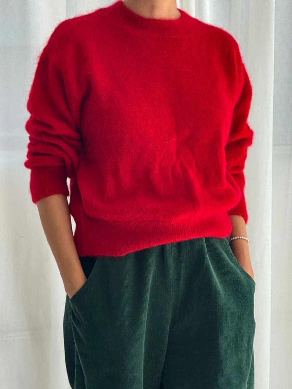 Le Bon Shoppe Finn Mohair Sweater in Red | Twentyseven Toronto