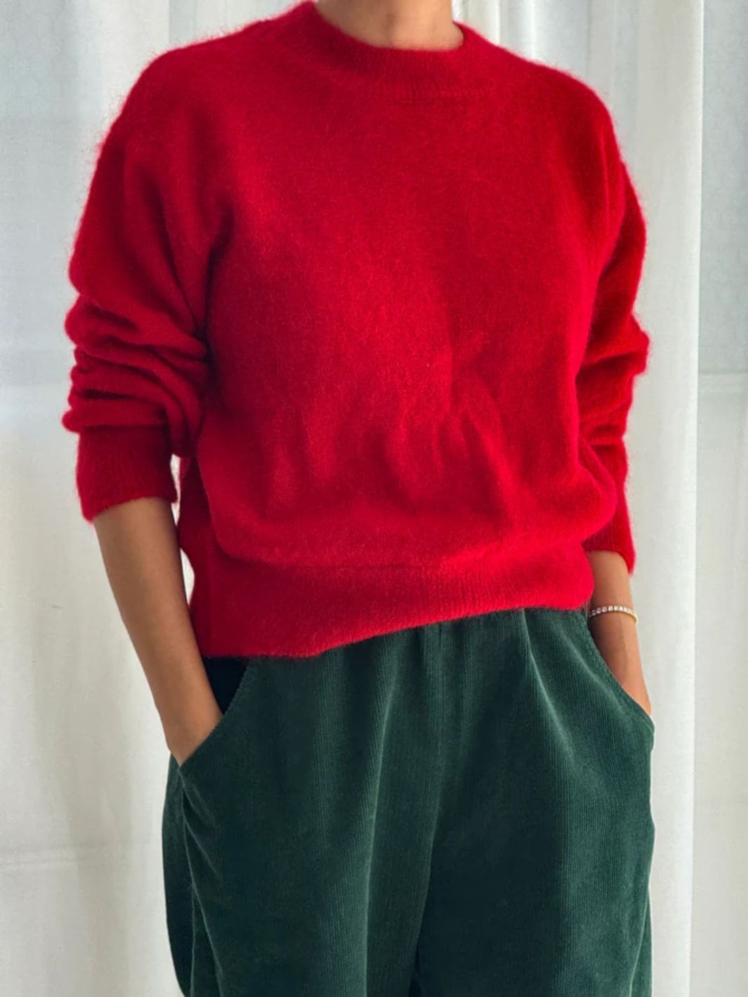 Le Bon Shoppe Finn Mohair Sweater in Red | Twentyseven Toronto