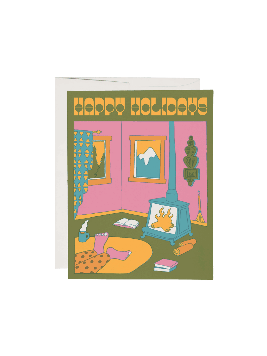 Fireside Holiday Greeting Card