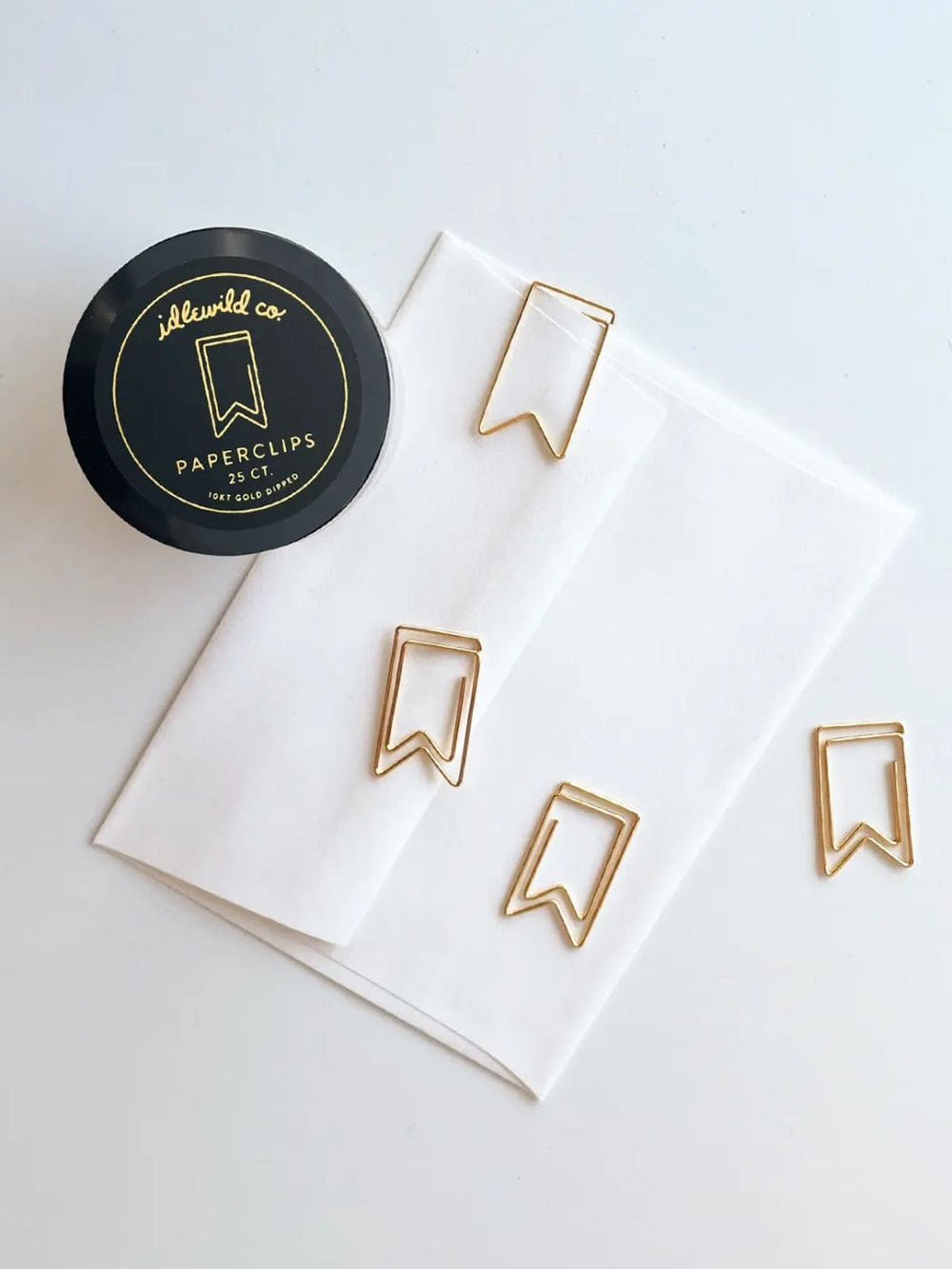 Idlewild Co. Flag Gold Plated Paper Clips (Jar of 25) | Twentyseven Toronto