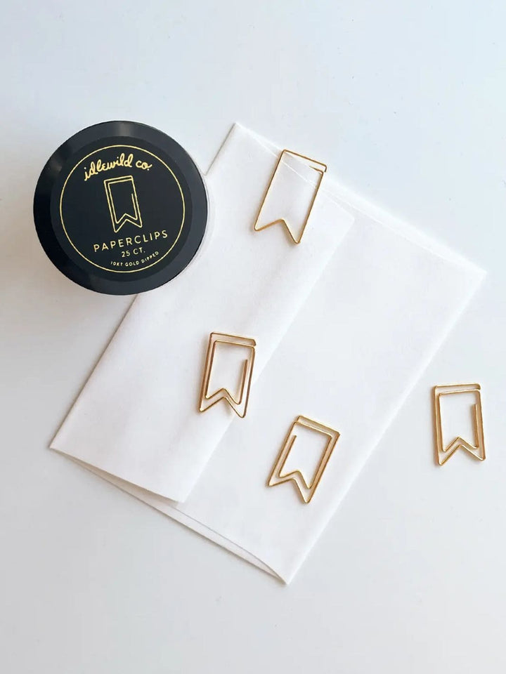 Idlewild Co. Flag Gold Plated Paper Clips (Jar of 25) | Twentyseven Toronto