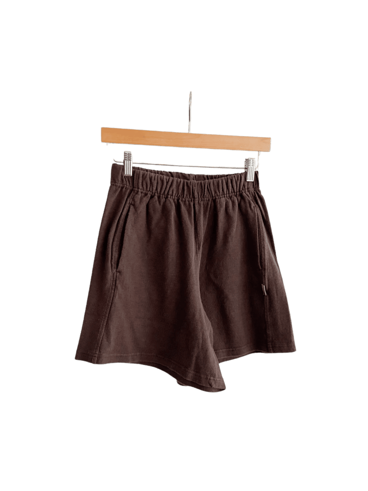 Le Bon Shoppe Flared Basketball Shorts in Chocolate | Twentyseven Toronto