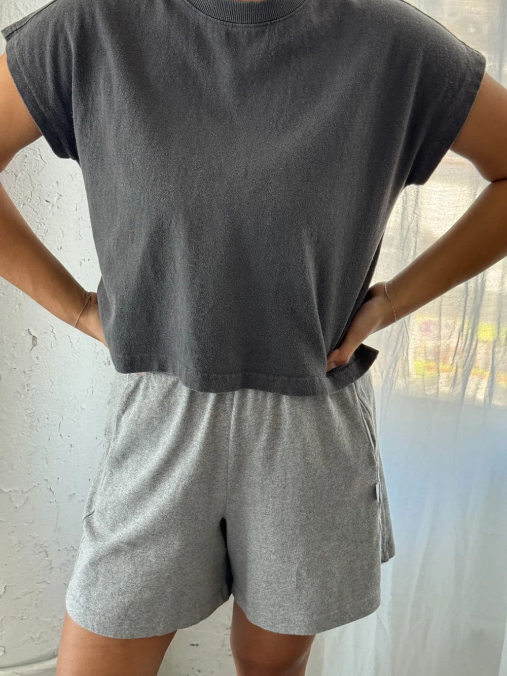 Le Bon Shoppe Flared Basketball Shorts in HT Grey | Twentyseven Toronto
