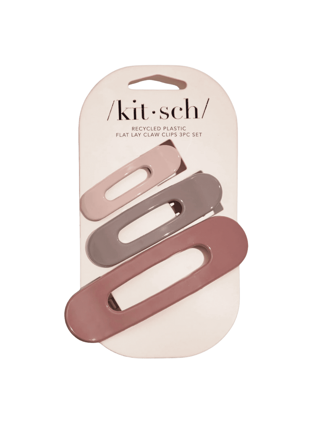 KITSCH Flat Lay Claw Clip 3pc Flat in Ultra Glossy Terracotta | Twentyseven Toronto