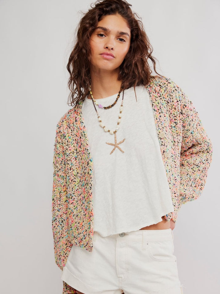 Free People Flea Market Cardigan in Neon Sand Combo | Twentyseven Toronto
