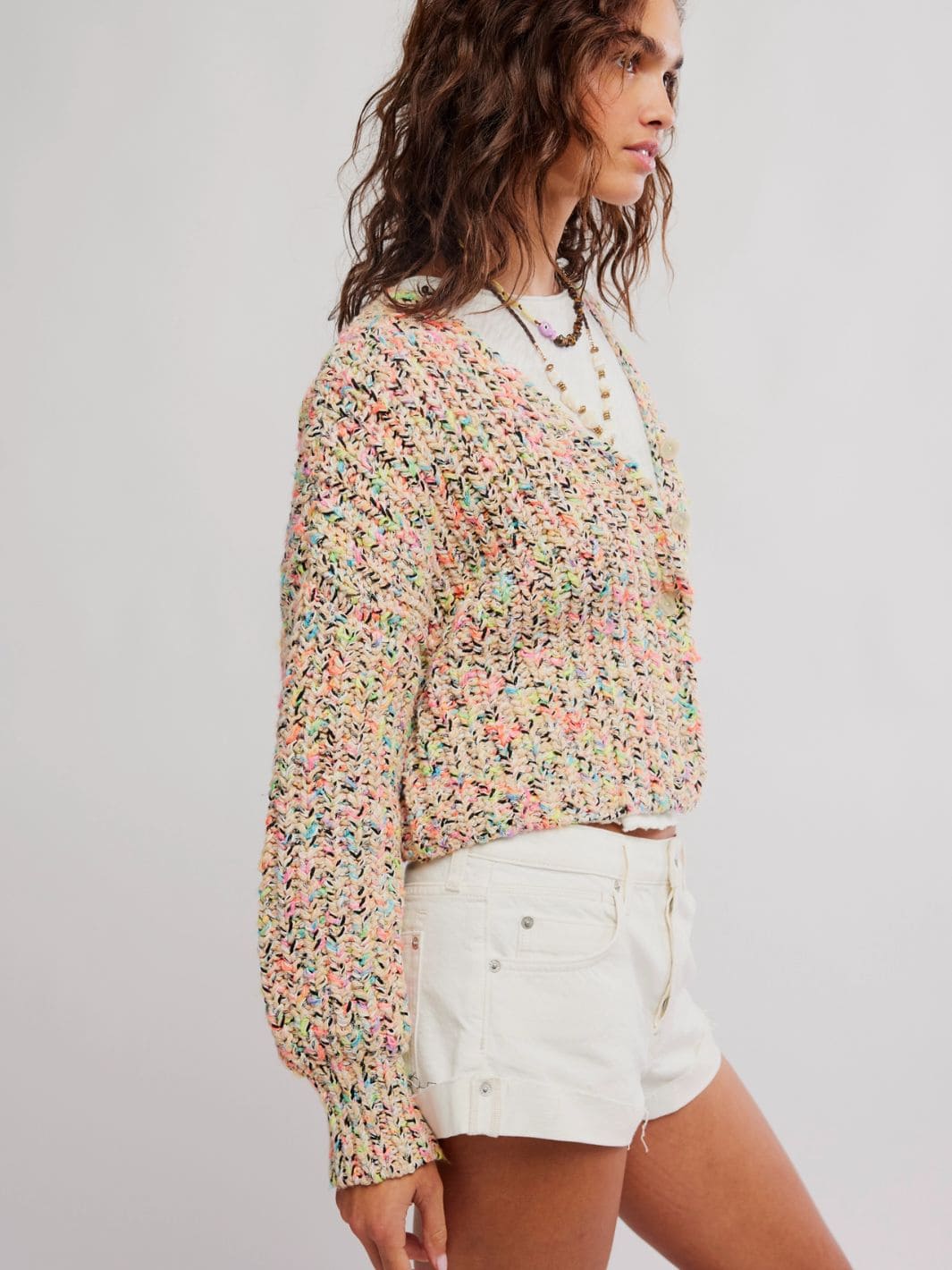 Free People Flea Market Cardigan in Neon Sand Combo | Twentyseven Toronto