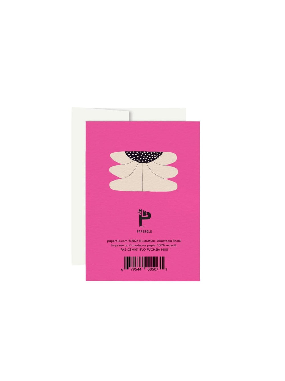 Paperole FLO FUCHSIA — Miniature Greeting Card by Anastacia Sholik | Twentyseven Toronto
