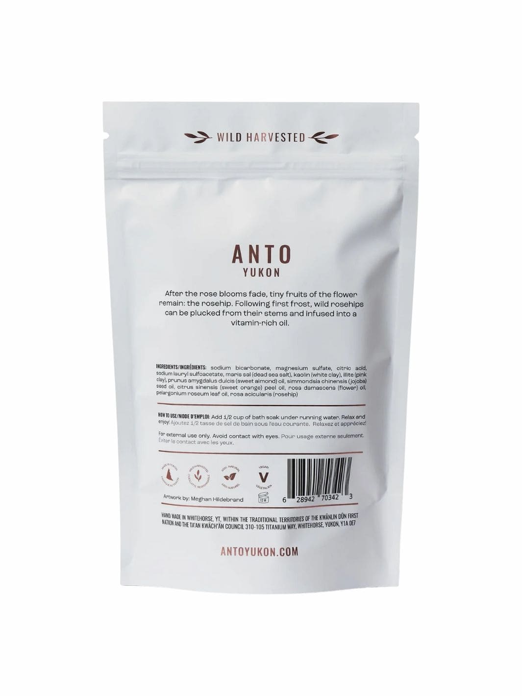 Anto Yukon Foaming Rosehip Bath Soak, 500g | Twentyseven Toronto