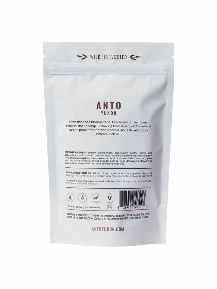 Anto Yukon Foaming Rosehip Bath Soak, 500g | Twentyseven Toronto