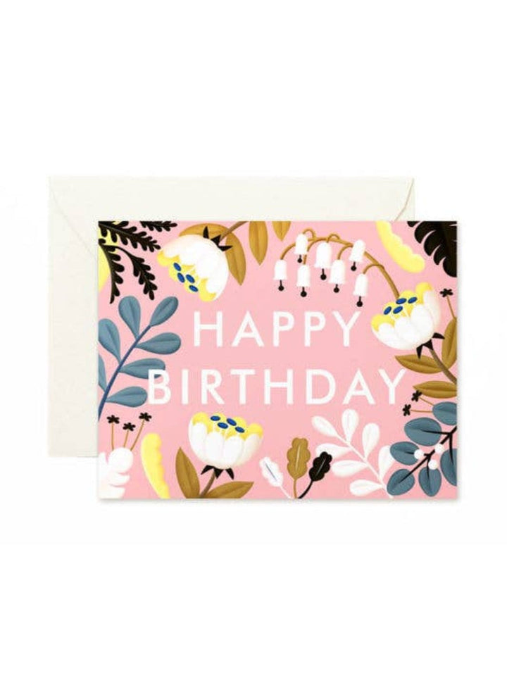 Clap Clap Design Forest Wildflowers Birthday Card - Blush | Twentyseven Toronto