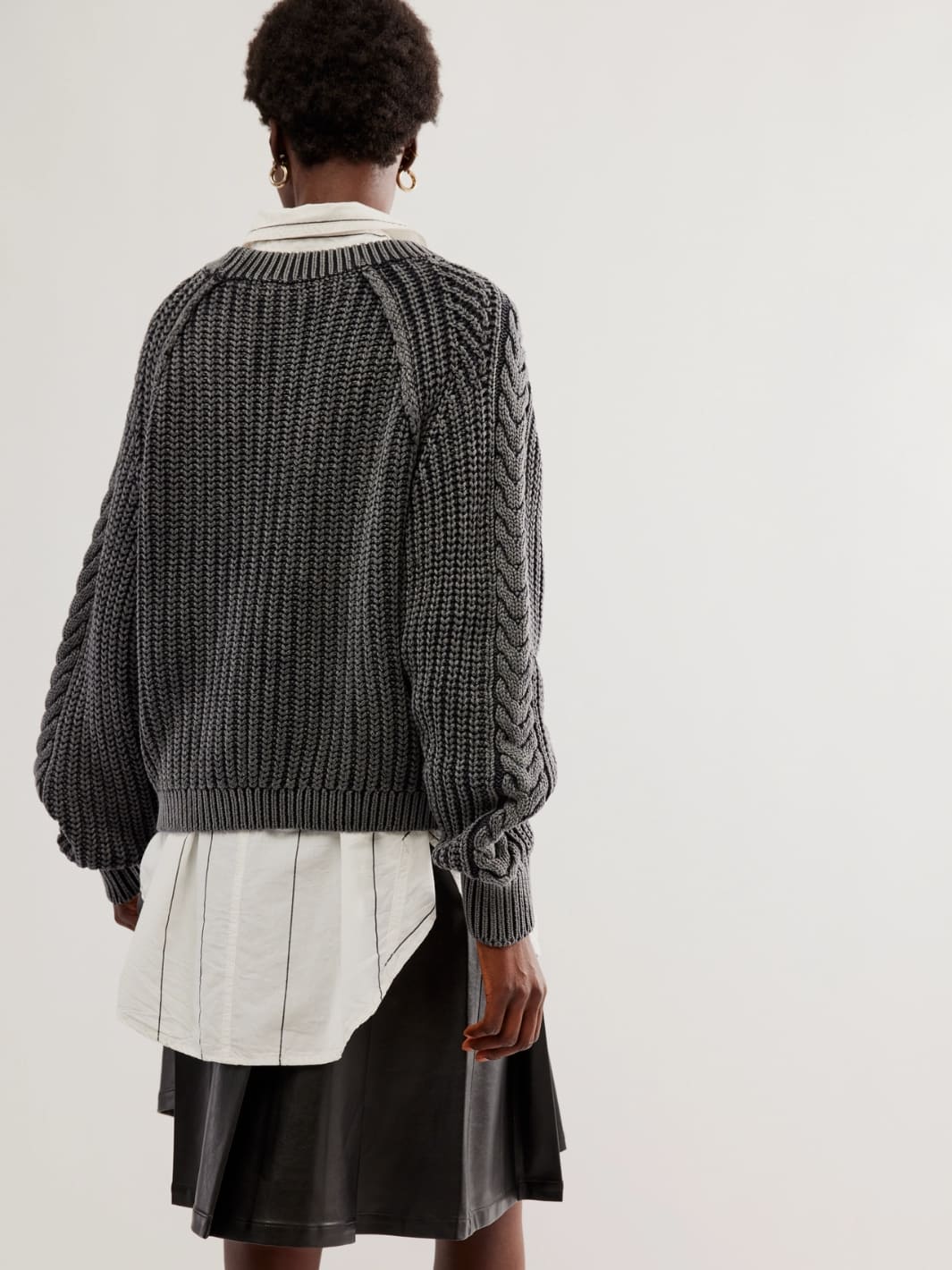 Free People Frankie Cable Sweater in Black | Twentyseven Toronto