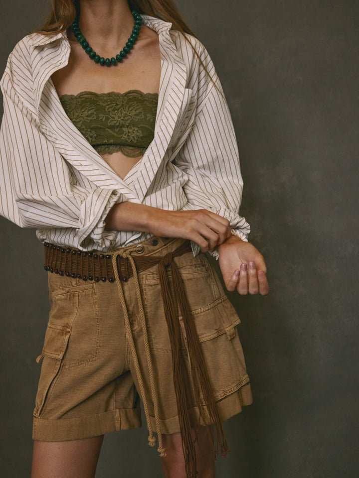 Free People Frankie Washed Shorts in Iced Coffee | Twentyseven Toronto