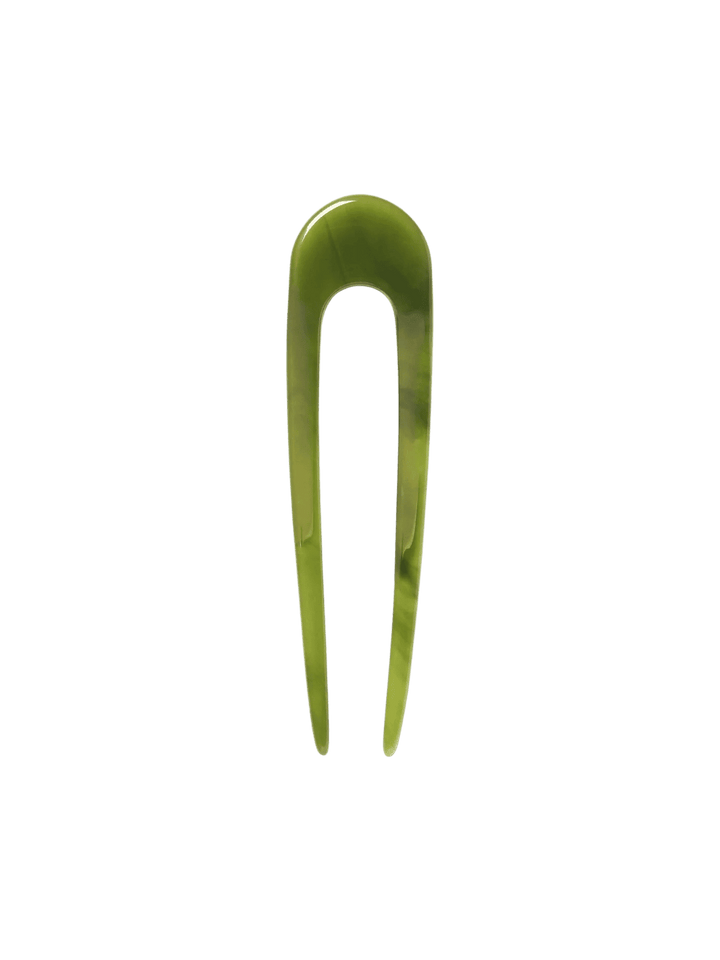 Green French hair pin from MACHETE | Twentyseven Toronto