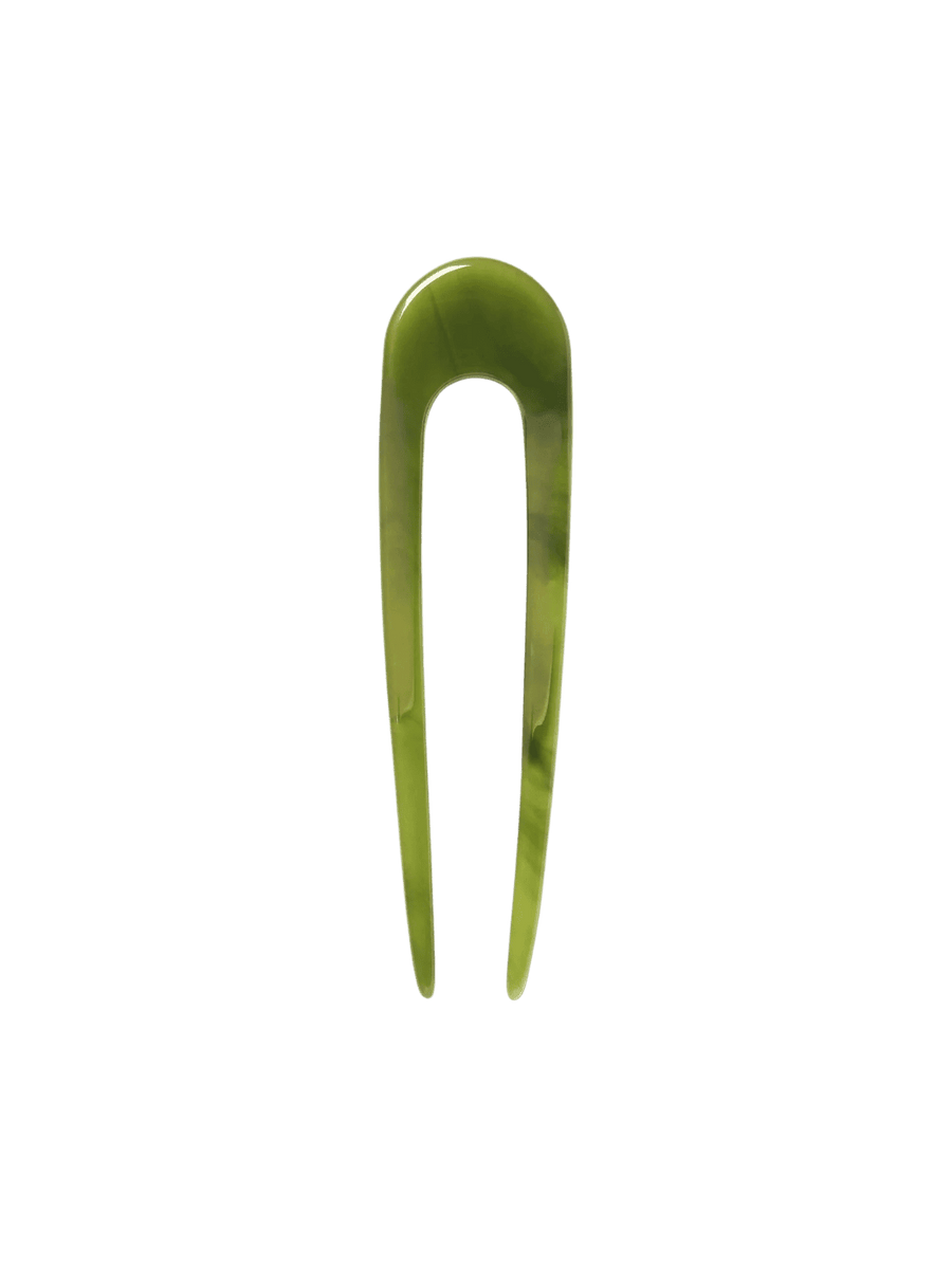 Green French hair pin from MACHETE | Twentyseven Toronto