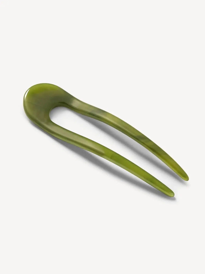 Green French hair pin from MACHETE | Twentyseven Toronto