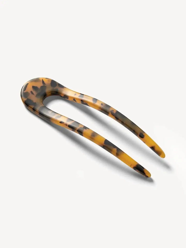 Tortoiseshell patterned French hair pin in 'Classic Tortoise' from MACHETE | Twentyseven Toronto