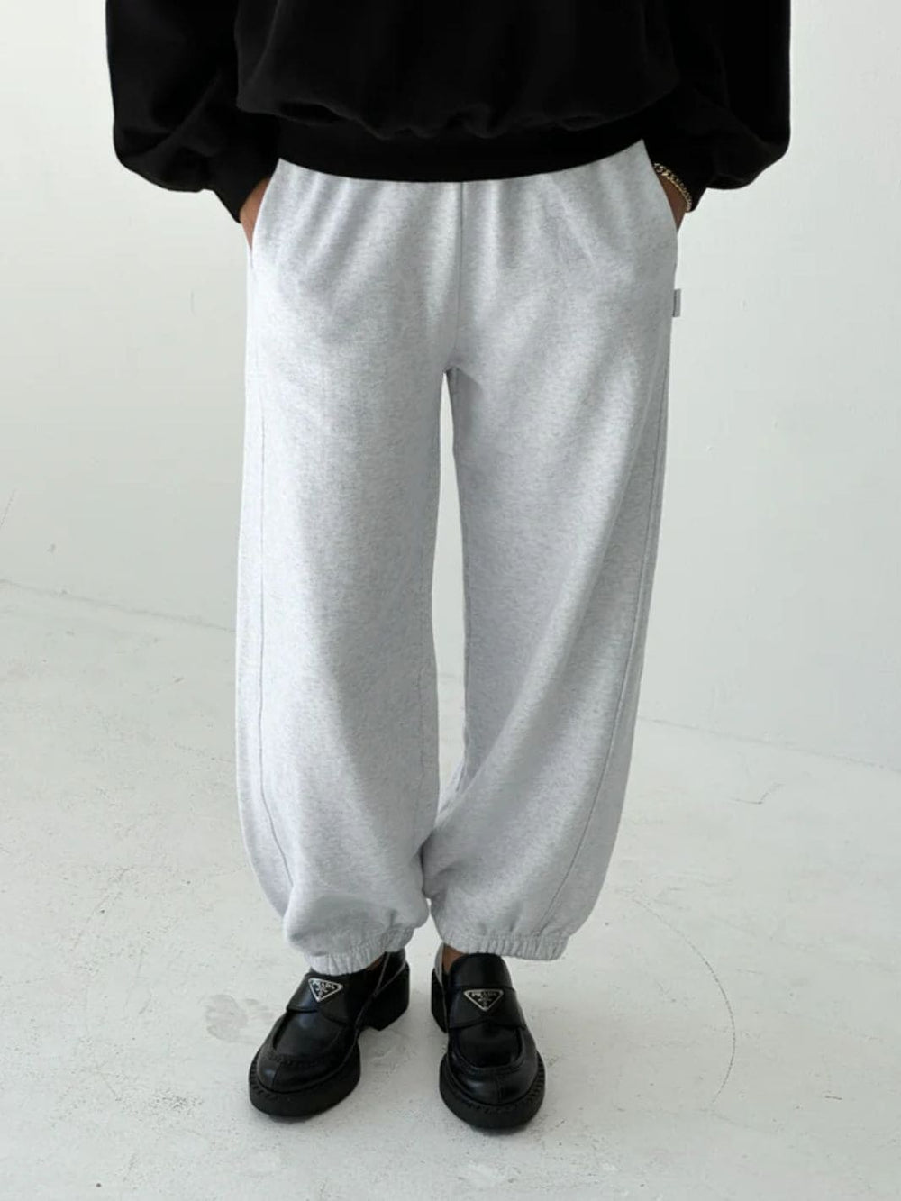 Le Bon Shoppe French Terry Balloon Pants in Icy Grey | Twentyseven Toronto