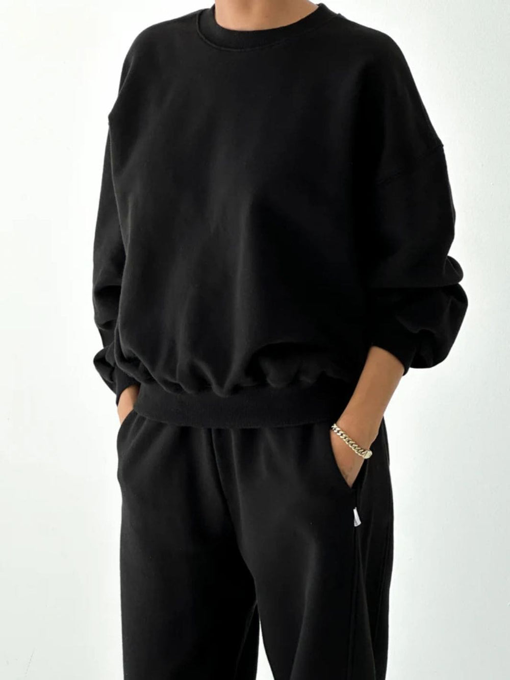Le Bon Shoppe French Terry Core Sweatshirt in Black | Twentyseven Toronto