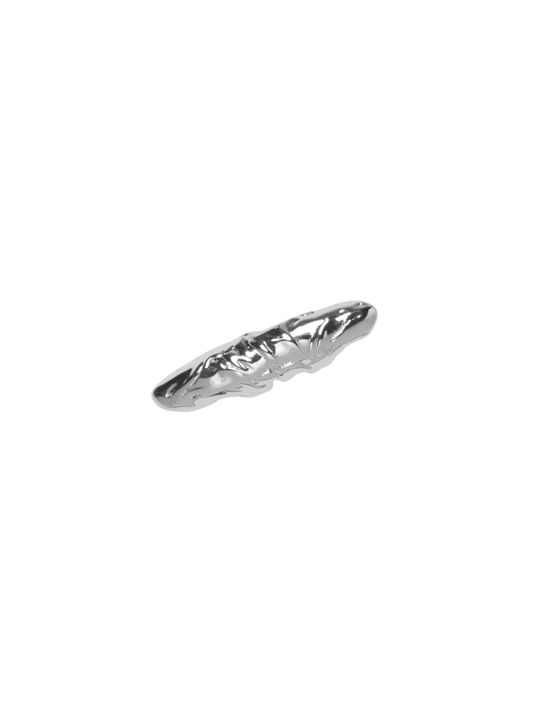 A silver textured 'Frida' Hair Clip in Silver from Wolf Circus on a transparent background | Twentyseven Toronto