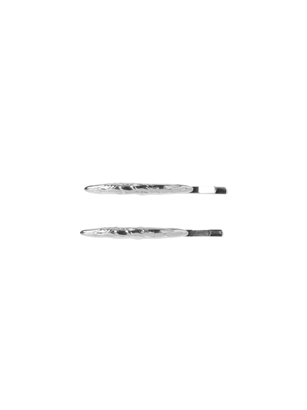 A pair of matching silver molten-textured Frida Pins in Silver from Wolf Circus | Twentyseven Toronto