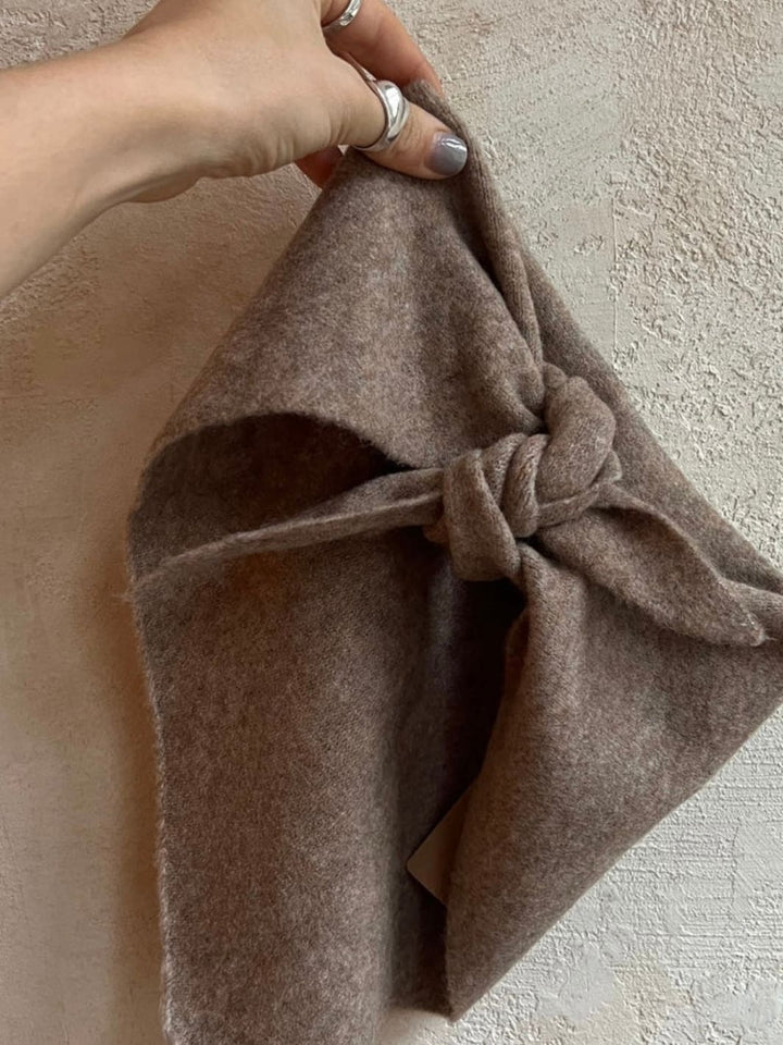 Billy Bamboo Fuzzy Wool Cravat Scarf, Brown | Twentyseven Toronto