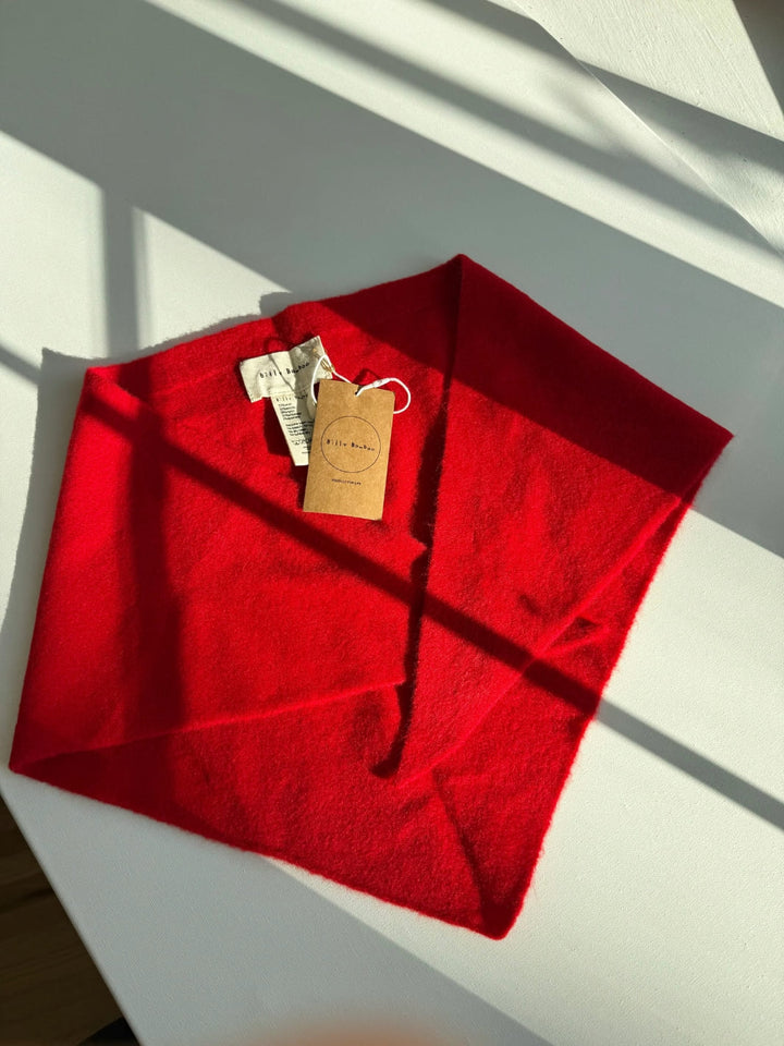 Billy Bamboo Fuzzy Wool Cravat Scarf, Red Coral | Twentyseven Toronto