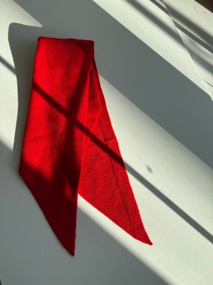 Billy Bamboo Fuzzy Wool Cravat Scarf, Red Coral | Twentyseven Toronto