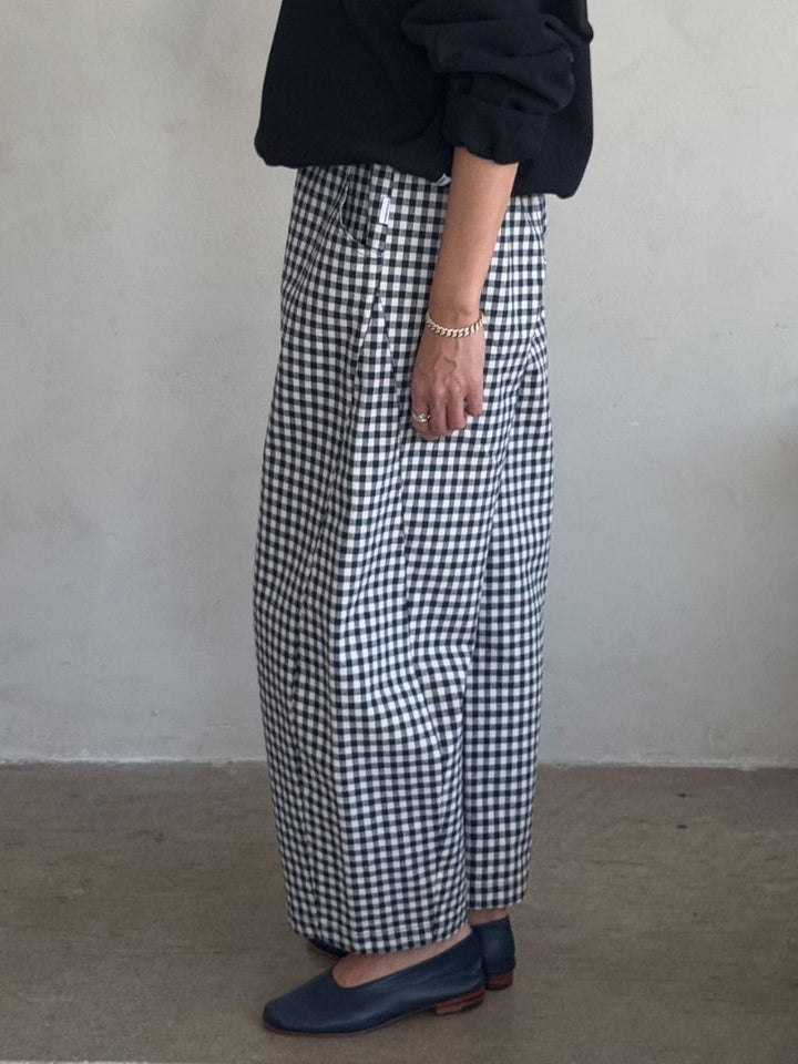 Le Bon Shoppe Gingham Arc Pants in Navy Gingham | Twentyseven Toronto