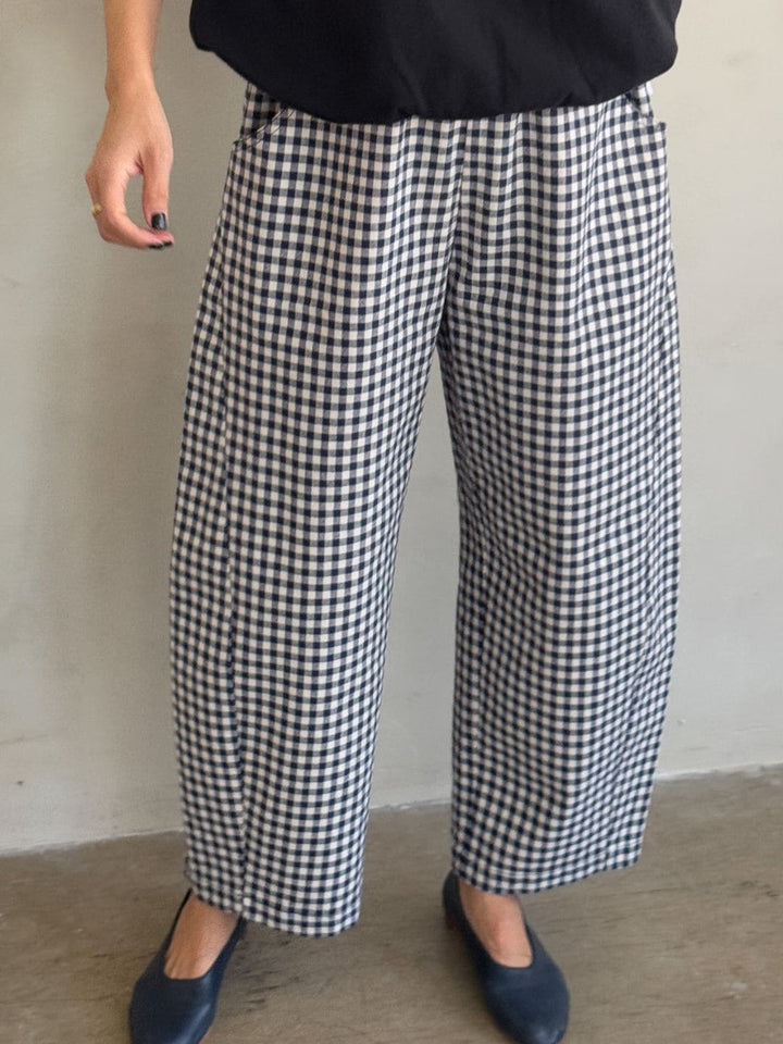 Le Bon Shoppe Gingham Arc Pants in Navy Gingham | Twentyseven Toronto