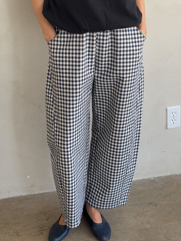 Le Bon Shoppe Gingham Arc Pants in Navy Gingham | Twentyseven Toronto