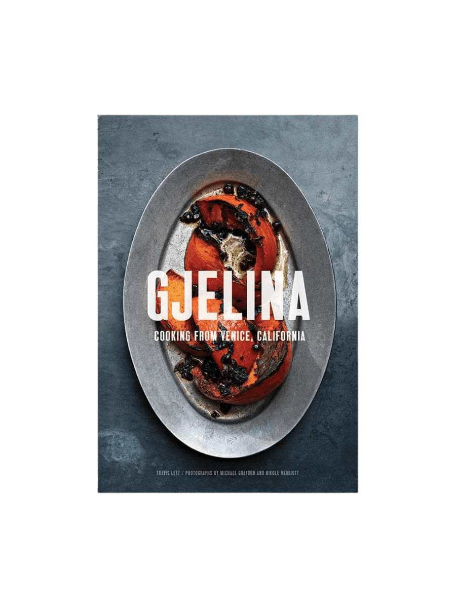 Book cover of 'Gjelina: Cooking from Venice, California' by Travis Lett  with a dish image on a transparent background | Twentyseven Toronto
