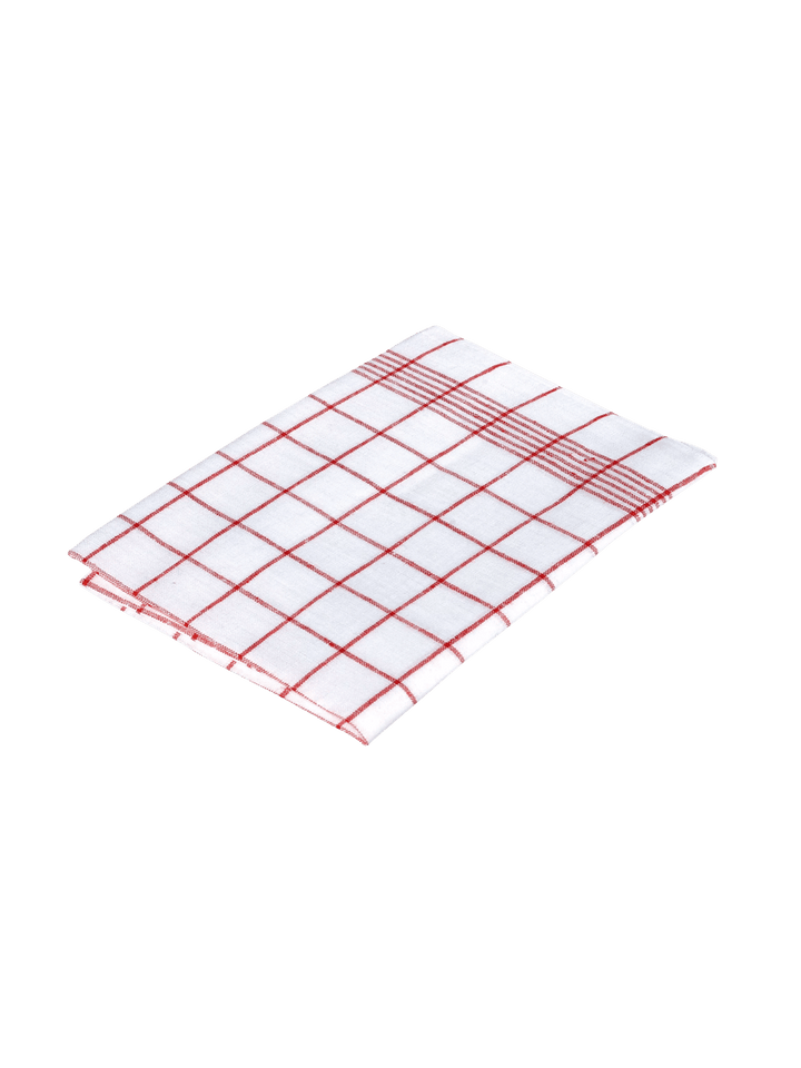 Glass Towel/Dish Towel in 'Red Checkered' from Burstenhaus Redecker on a transparent background | Twentyseven Toronto