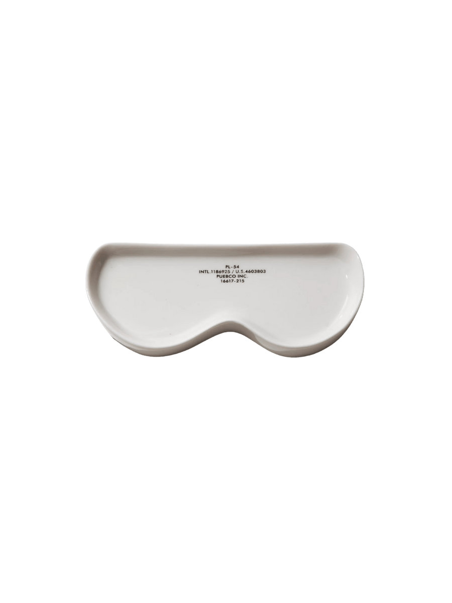 An empty white ceramic Glasses Tray - Round from Puebco on a transparent background | Twentyseven Toronto