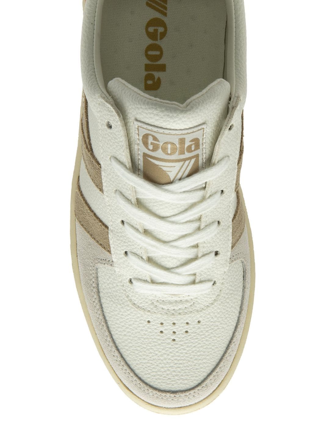 Twentyseven Toronto - Gola Classics Women's Recycled Grandslam Trident Sneakers - White/Bone/Flax