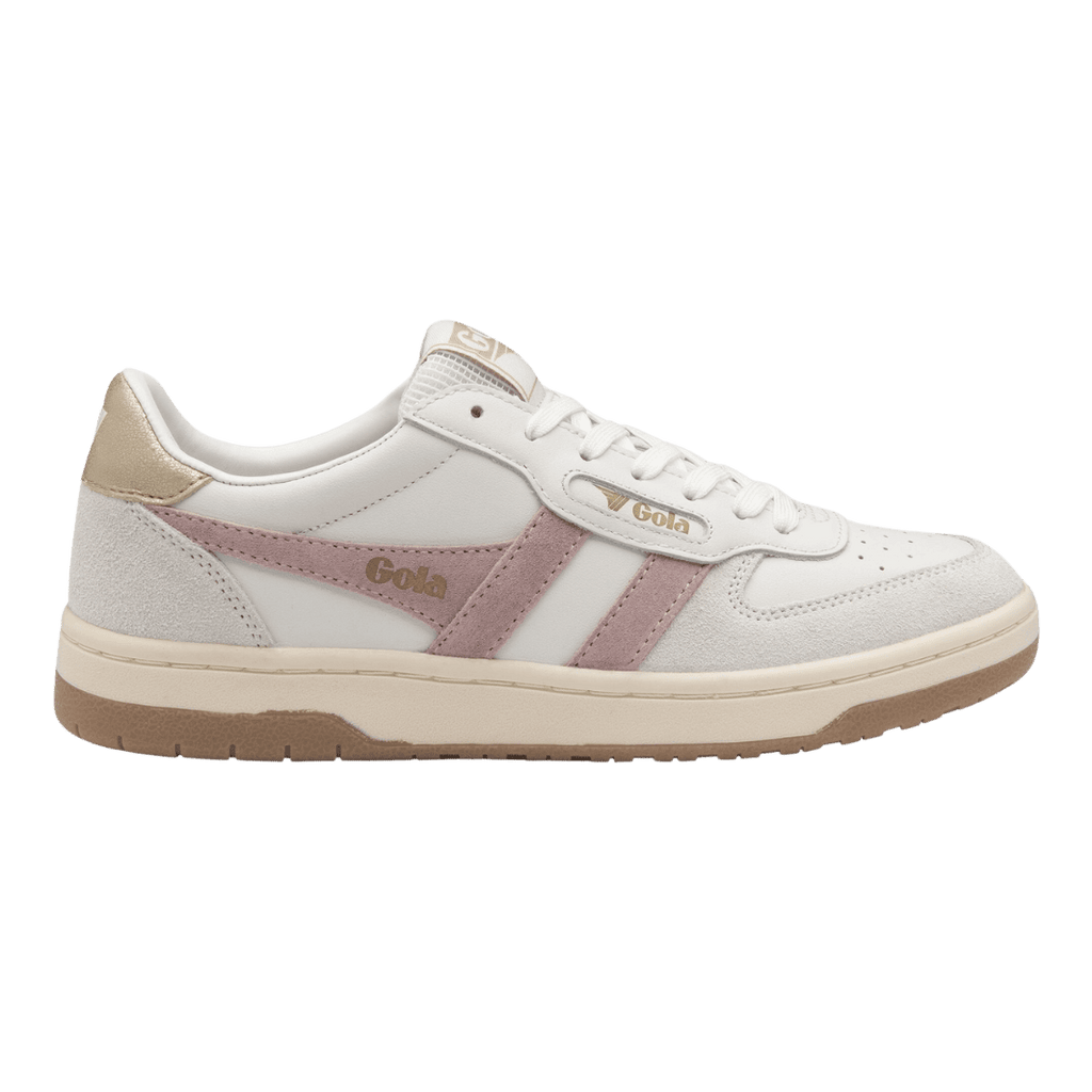 Gola Classics Women s Hawk Sneakers in White Pearl Pink Gold