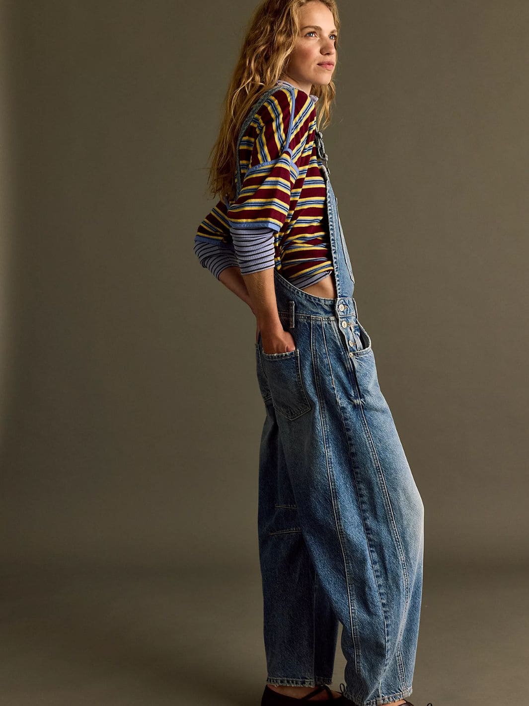 Free People We the Free Good Luck Overall in Ultra Light Beam | Twentyseven Toronto