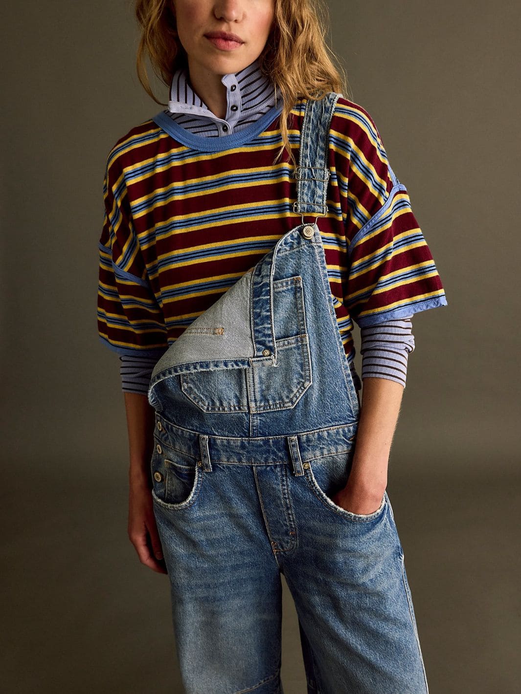 Free People We the Free Good Luck Overall in Ultra Light Beam | Twentyseven Toronto