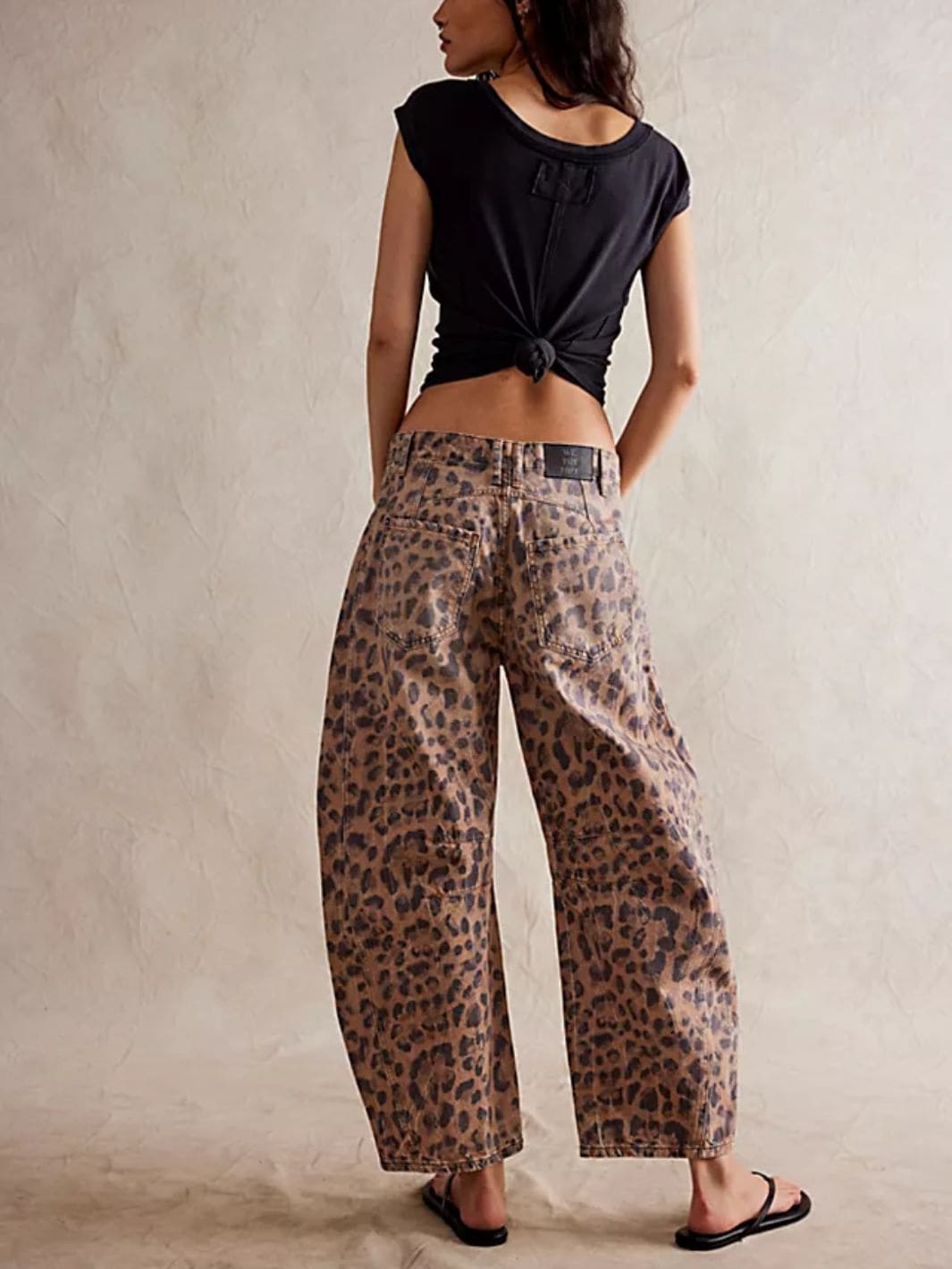 Free People We The Free Good Luck Printed Barrel Jeans - Brown Sugar Combo | Twentyseven Toronto