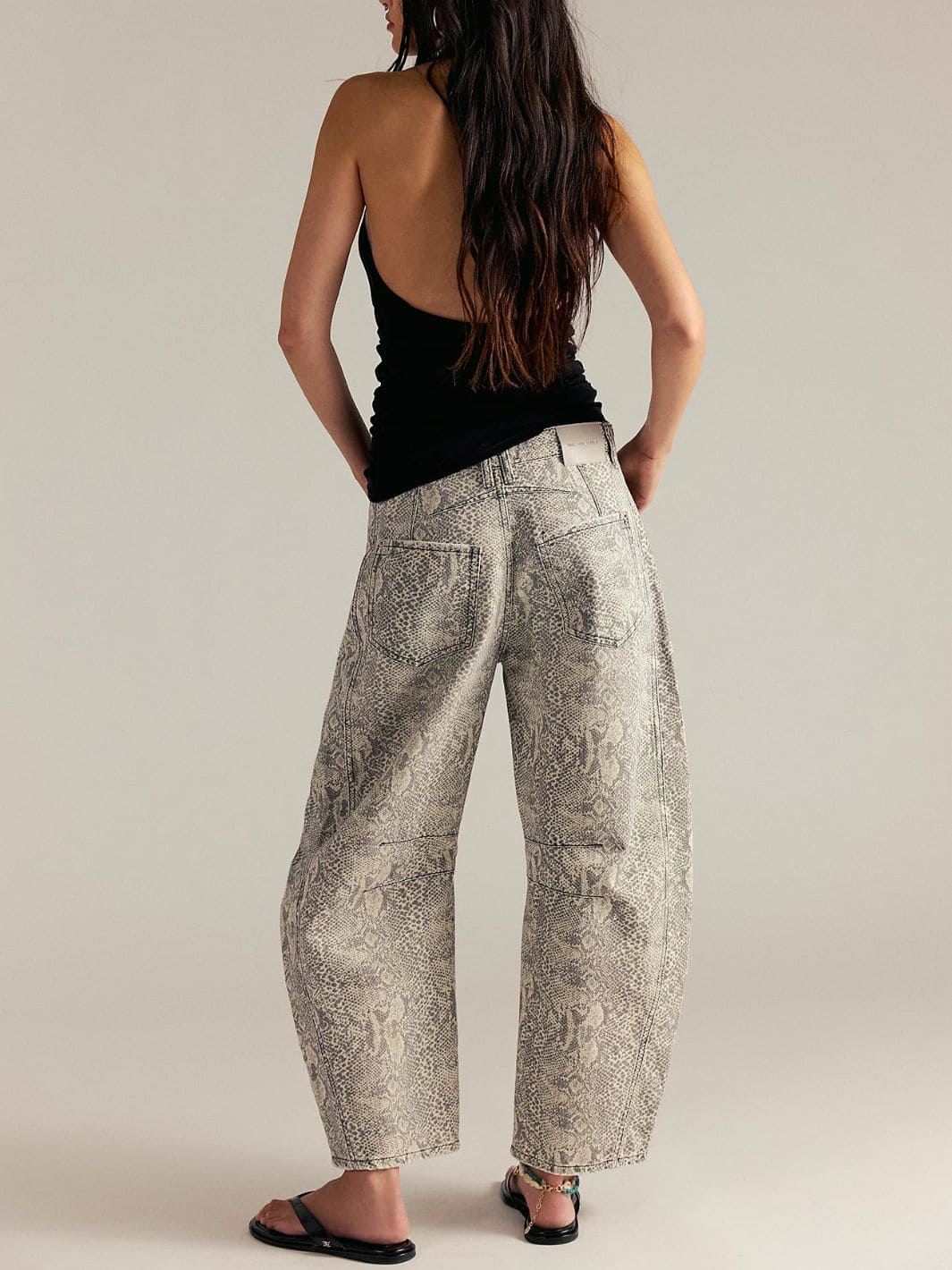 Free People We The Free Good Luck Printed Barrel Jeans - Snake Combo | Twentyseven Toronto