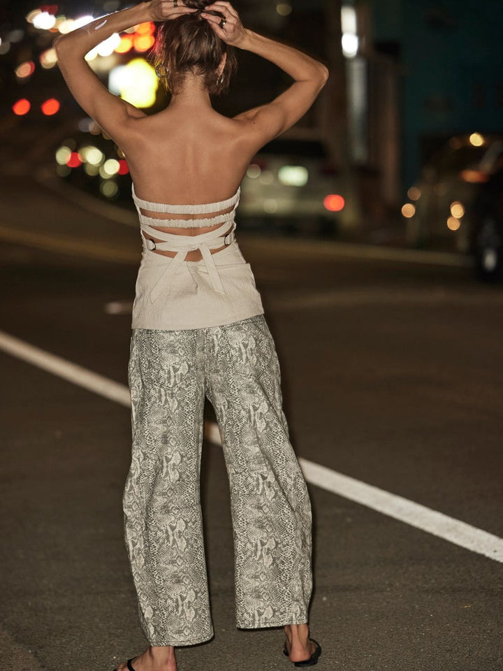 Free People We The Free Good Luck Printed Barrel Jeans - Snake Combo | Twentyseven Toronto
