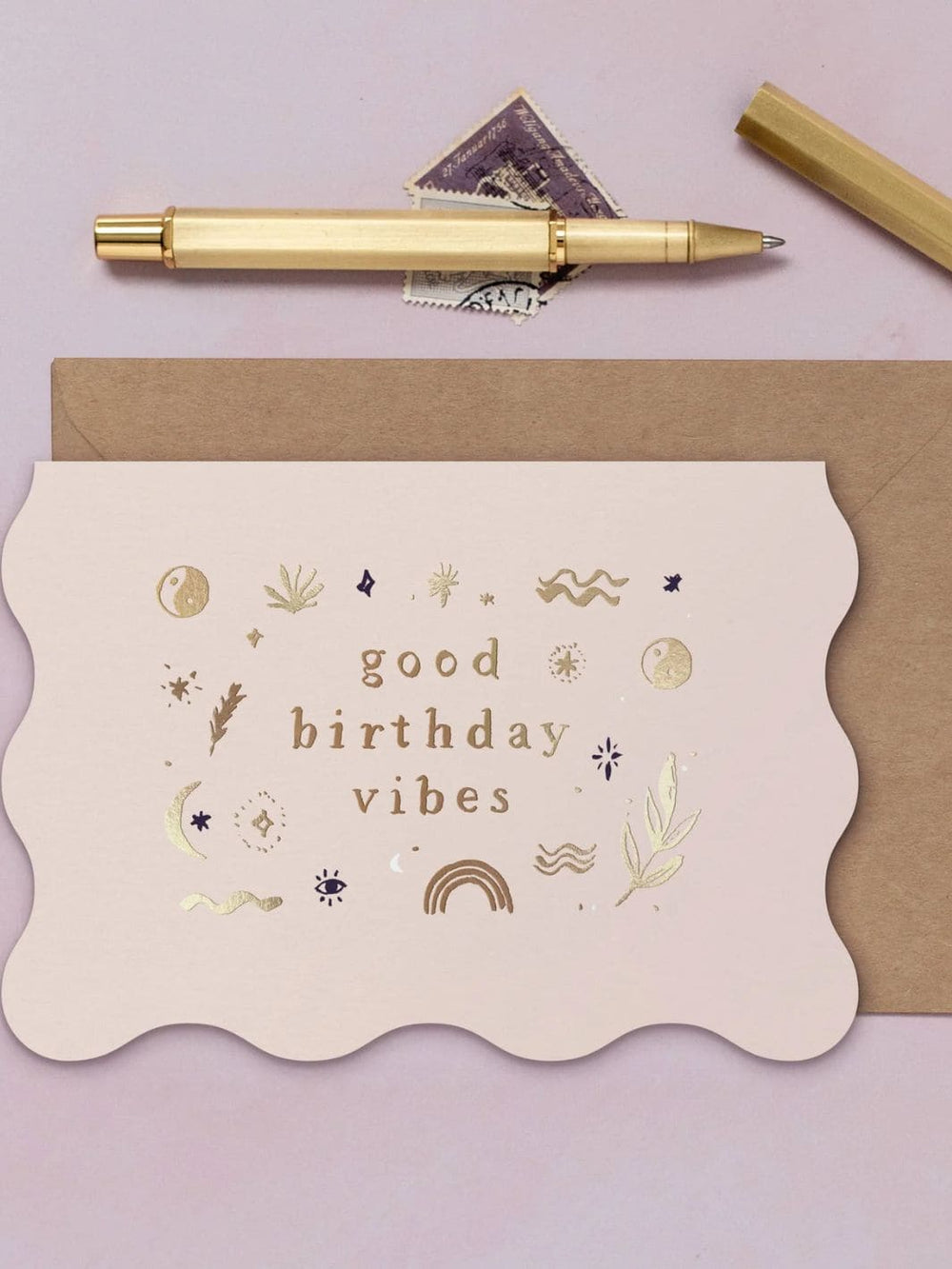 Sister Paper Co. Good Vibes Birthday Card | Greeting Cards | Minimalist Card | Twentyseven Toronto