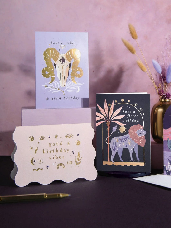 Sister Paper Co. Good Vibes Birthday Card | Greeting Cards | Minimalist Card | Twentyseven Toronto