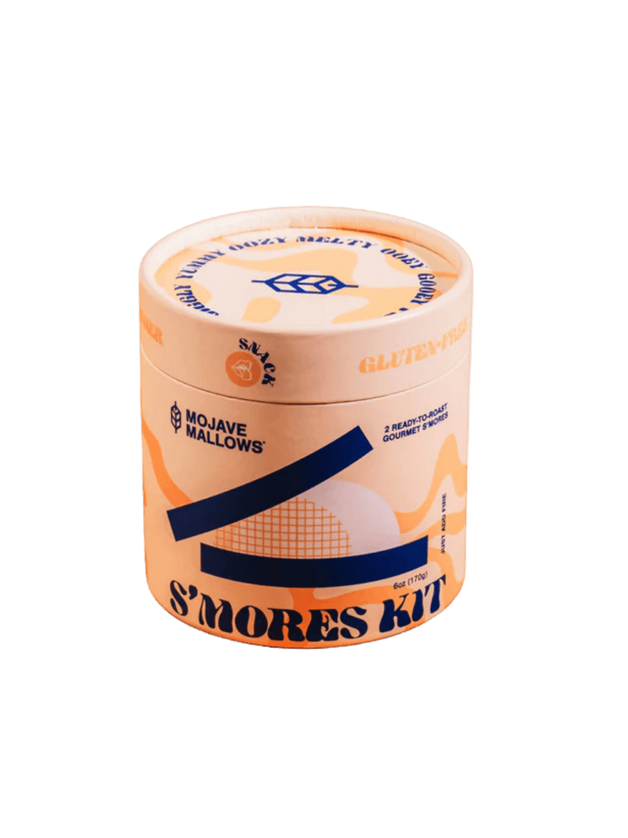 Orange cylindrical canister for the Mojave Mallows Gourmet S'mores Kit | Twentyseven Toronto