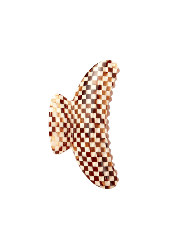 Grande Heirloom Claw in Tortoise Checker