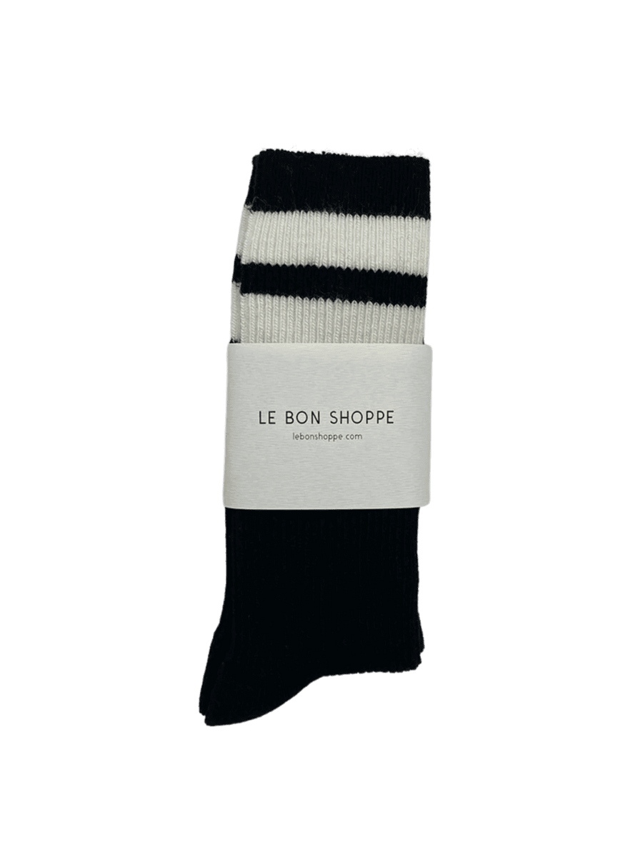 Le Bon Shoppe Grandpa Varsity Socks - Black Sugar Stripe | Twentyseven Toronto