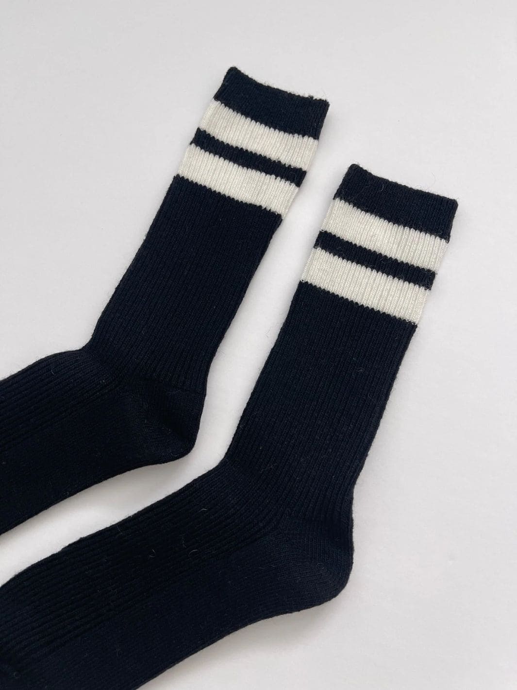 Le Bon Shoppe Grandpa Varsity Socks - Black Sugar Stripe | Twentyseven Toronto