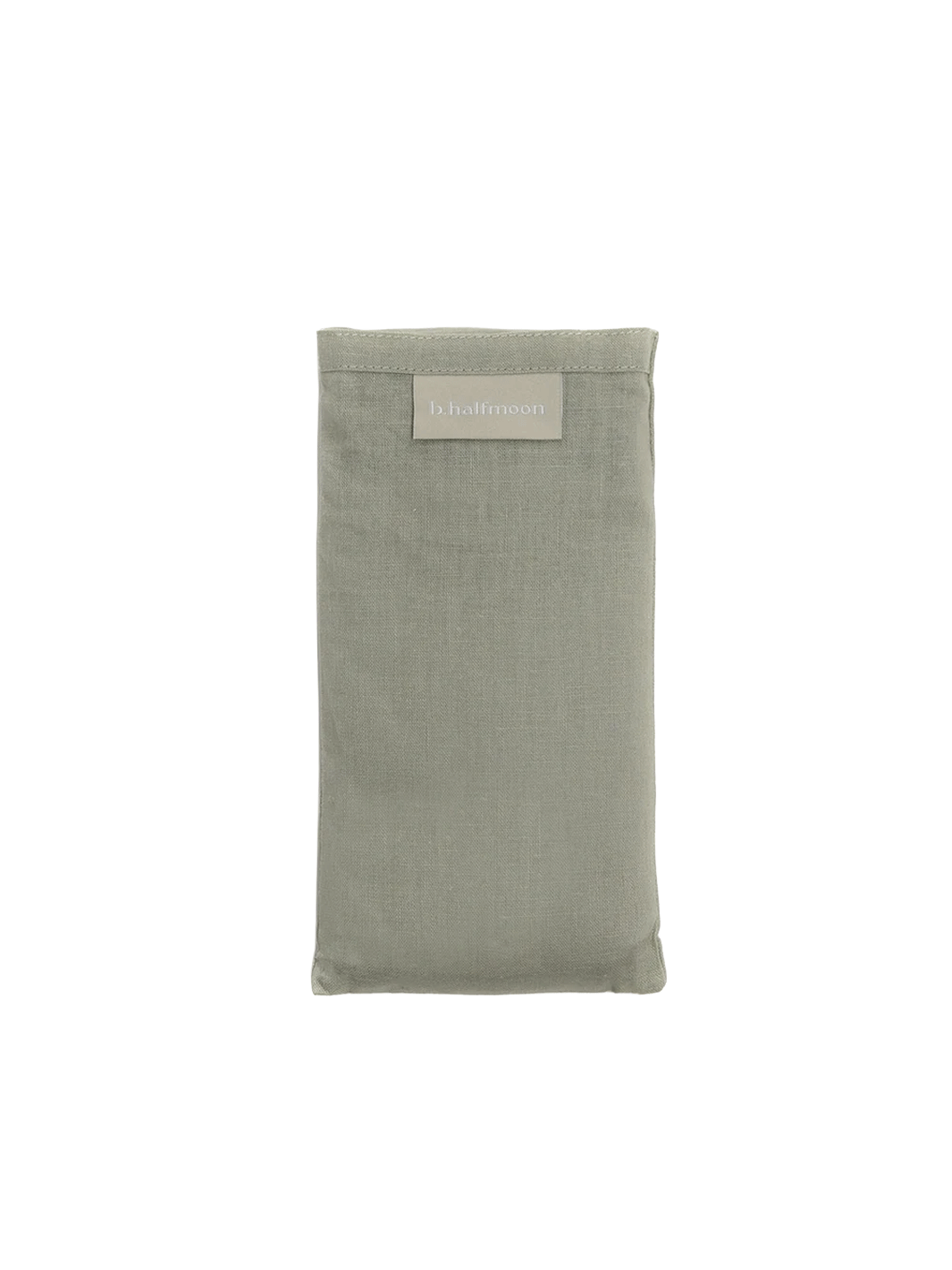 b, halfmoon Linen Eye Pillow in Lavender with a soft grey-green linen cover | Twentyseven Toronto