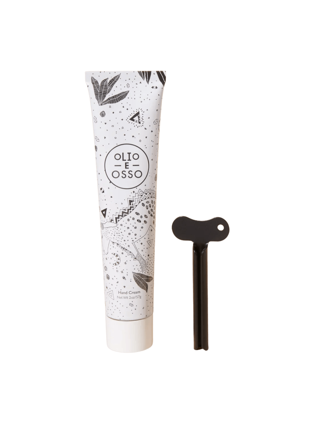 Olio E Osso hand cream tube with natural artwork and tube key | Twentyseven Toronto