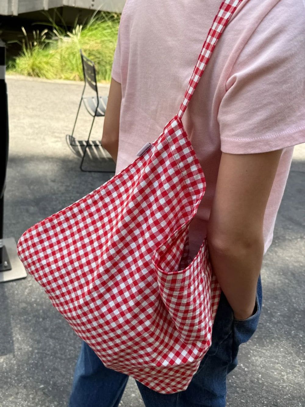 Le Bon Shoppe Happy Carry Bag in Red Gingham | Twentyseven Toronto