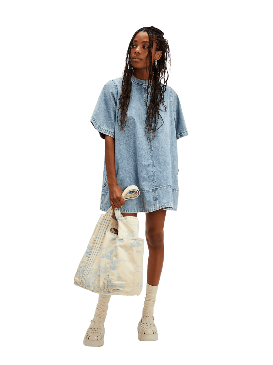 Free People Harlow Mini Dress in Ocean Blue | Twentyseven Toronto